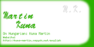 martin kuna business card